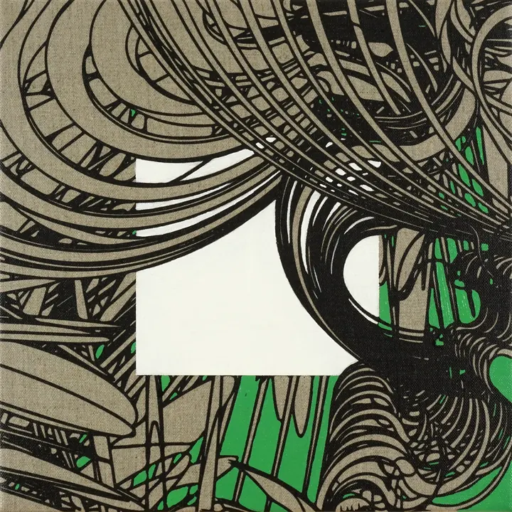 Inverse Biomorphic Study 4 Cobalt Titanate Green, 2019