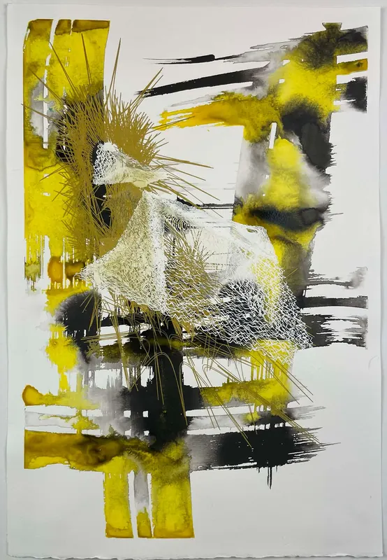 Yellow And Black Composition No 2, 2022