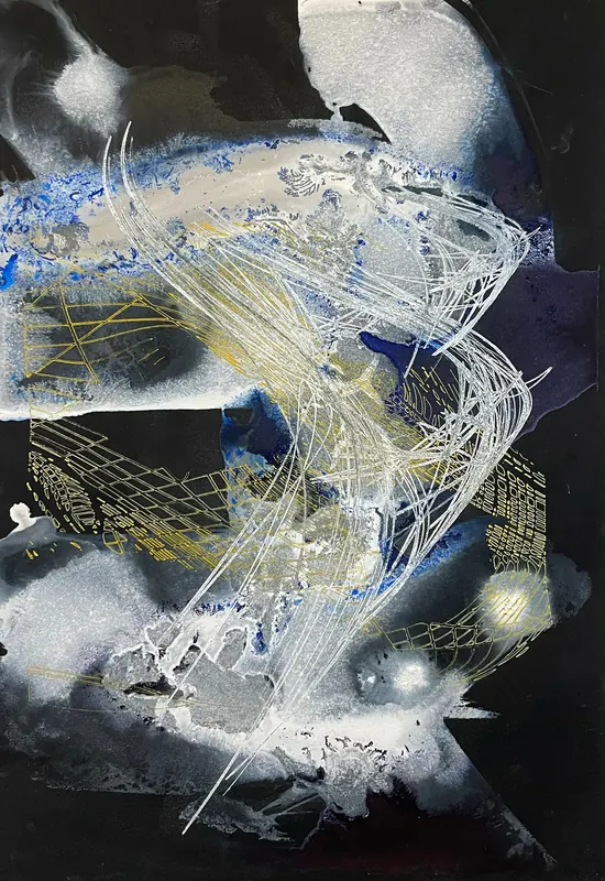 Blue And Gold Composition, 2022