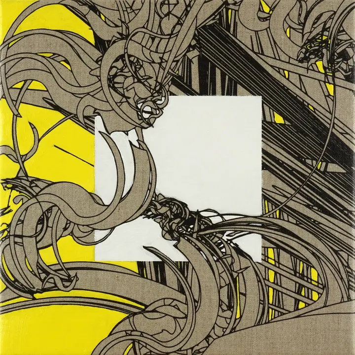 Inverse Biomorphic Study 5 Cadmium Yellow Pale, 2019