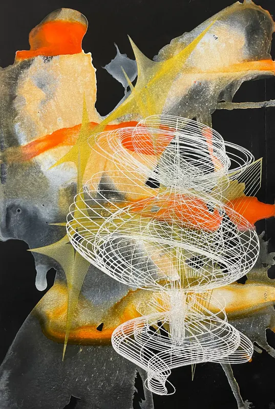 Orange And Gold Composition, 2022