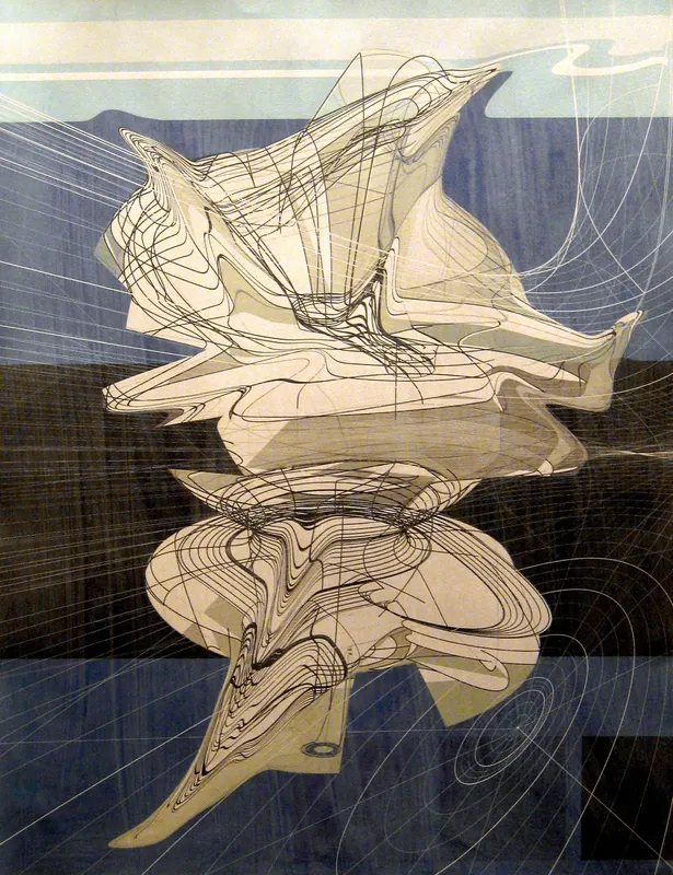 Volumetric Gesture (blue), 2006