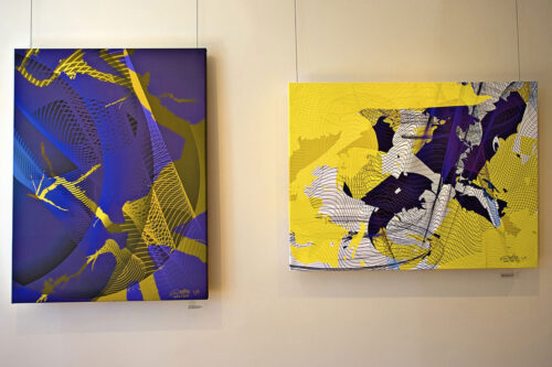 Colin Goldberg - 2011 Solo Exhibition - Techspressionism - 4 North Main Gallery, Southampton NY. Digital Monoprints - Fractality, Suggesture.