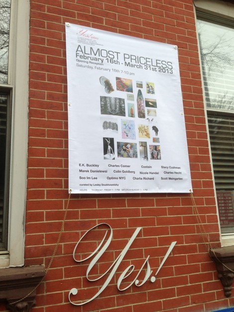 Yes Gallery Brooklyn NYC, Almost Priceless Exhibition