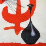 Colin Goldberg, New Plastic Shodo #4, 2011. Sumi ink, gouache and pigment on Kinwashi paper, 12 x 18 inches.
