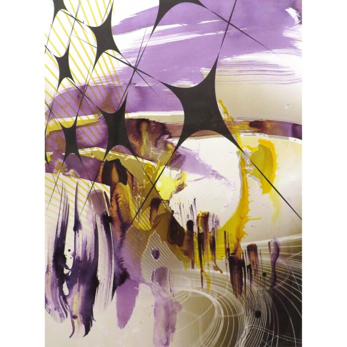 Colin Goldberg, Neural Net, 2016. India ink with ink on Rives BFK paper. 29 x 21 inches.