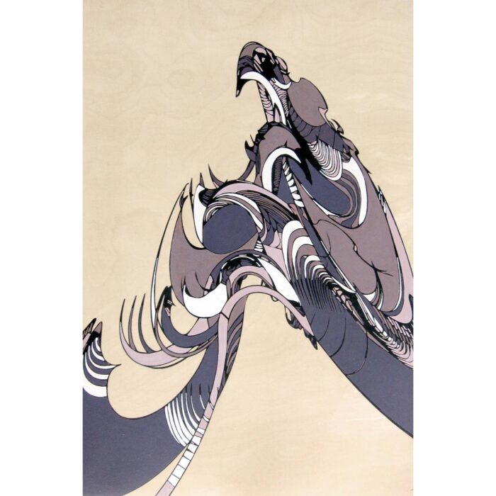 Colin Goldberg, Kuren, 2013. Gouache and pigment with liquid polymer on birch panel. 18 x 12 inches.