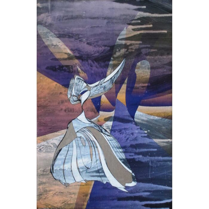 Alarius, 2012. Oil and silver leaf and pigment on canvas. 17 x 11 inches.