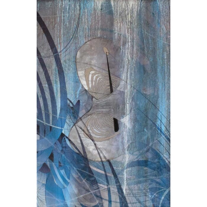 Colin Goldberg, Phonotron, 2012. Oil, silver leaf and pigment on canvas. 17 x 11 inches.