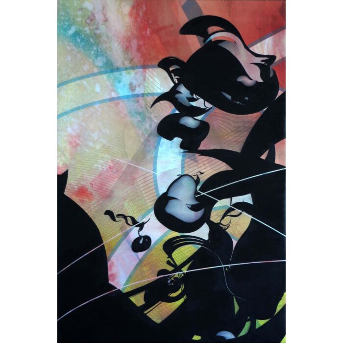 Colin Goldberg, Overload, 2013. Oil and pigment on canvas. 36×24 inches.