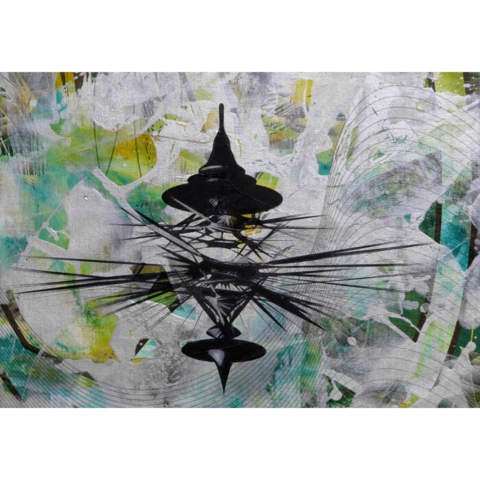 Colin Goldberg, Disassembly, 2014. Acrylic, pigment and latex glaze on linen. 14×20 inches.