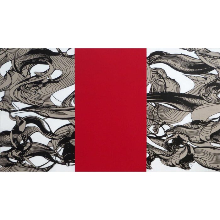 Colin Goldberg, Botai, 2014. Oil and pigment on linen. 28×50 inches.