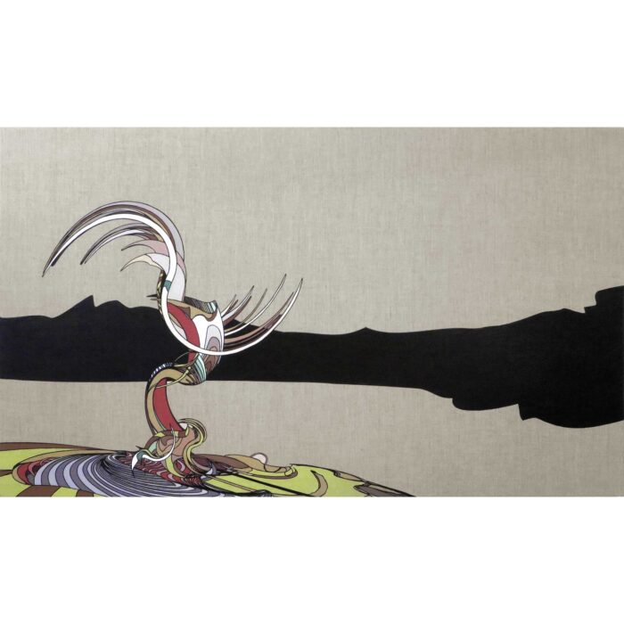 Colin Goldberg, Ikimono, 2014. Oil on Linen, 32 x 54 inches.
