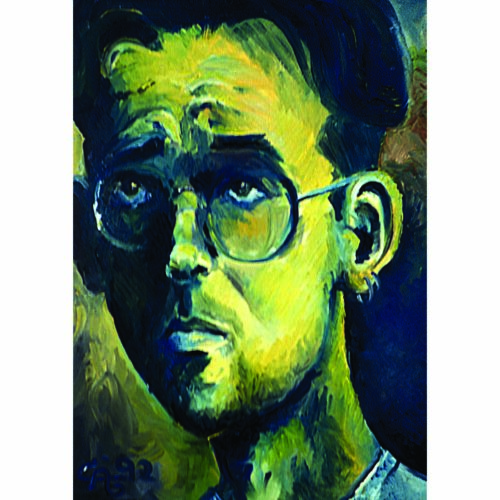 Colin Goldberg, Green Self-Portrait, 1992. Oil on canvas, 18 x 24 inches.