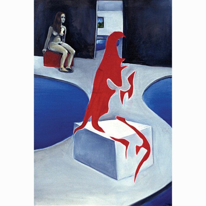 Colin Goldberg, Gestalt Nude, 1993. Oil on canvas, 18 x 28 inches.
