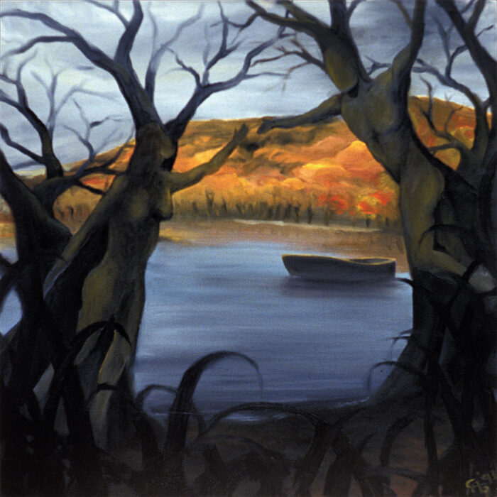 Colin Goldberg, The Lovers, 1993. Oil on canvas, 24 x 24 inches.