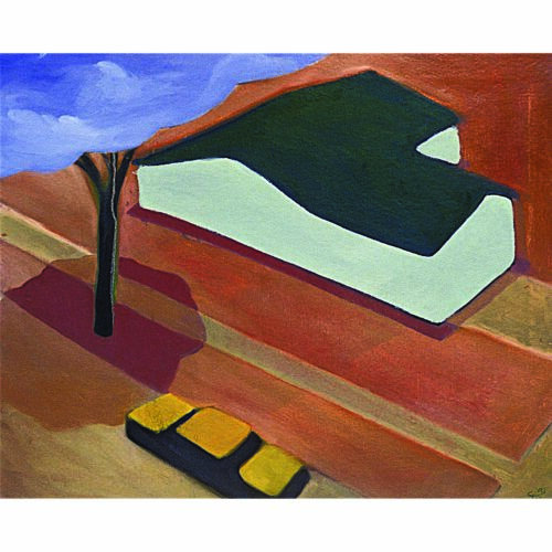 Colin Goldberg, Suburban Requiem, 1994. Oil on canvas, 36 x 48 inches.