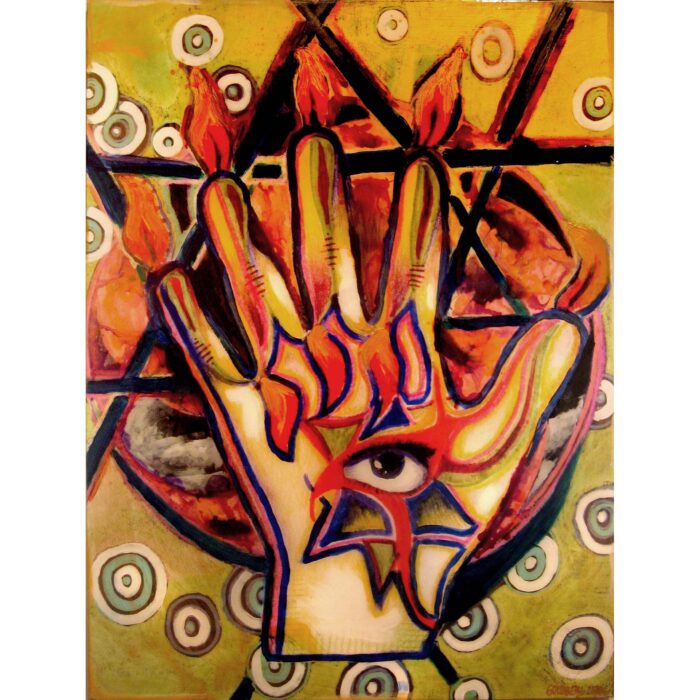 Colin Goldberg, Eigth Night, Acrylic, pigment and liquid polymer on canvas, 2007. 36 x 48 inches.