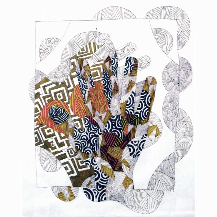 Colin Goldberg, Untitled Hand Drawing, 2003. Rollerball pen, metallic ink and marker on paper, 10 x 14 inches.