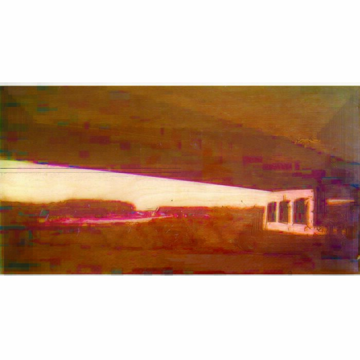 Colin Goldberg, Mighigan Overpass No 1, 2006. Laser-etched wood panel with pigment and liquid polymer, 12 x 24 inches.