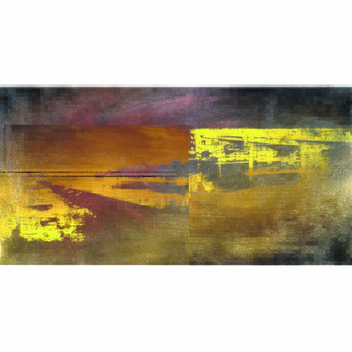 Colin Goldberg, Brown Susquehanna, 1994. Silkscreen ink, acrylic and enamel on canvas, 14 x 24 inches.