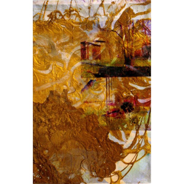 Colin Goldberg, Pollock’s Studio, 2005. Acrylic, pigment and liquid polymer on canvas, 11 x 17 inches. Permanent collection, Pollock-Krasner House and Study Center.