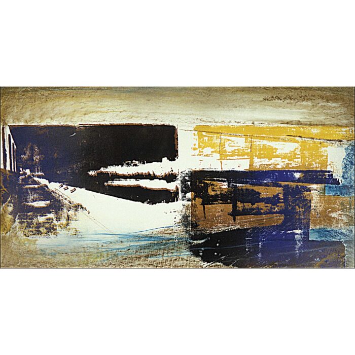 Colin Goldberg, Double Susquehanna Study, 1994. Silkscreen ink and pastel on paper, 14 x 24 inches.