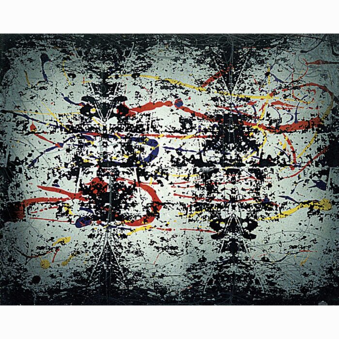 Colin Goldberg, Pollock’s Floor, 1994. Silkscreen ink, graphite and enamel on paper, 18 x 24 inches.