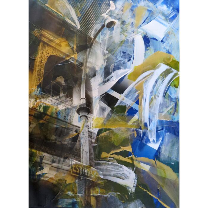Colin Goldberg, French Quarter, 2015. Acrylic and pigment on paper, 29 x 21 inches.