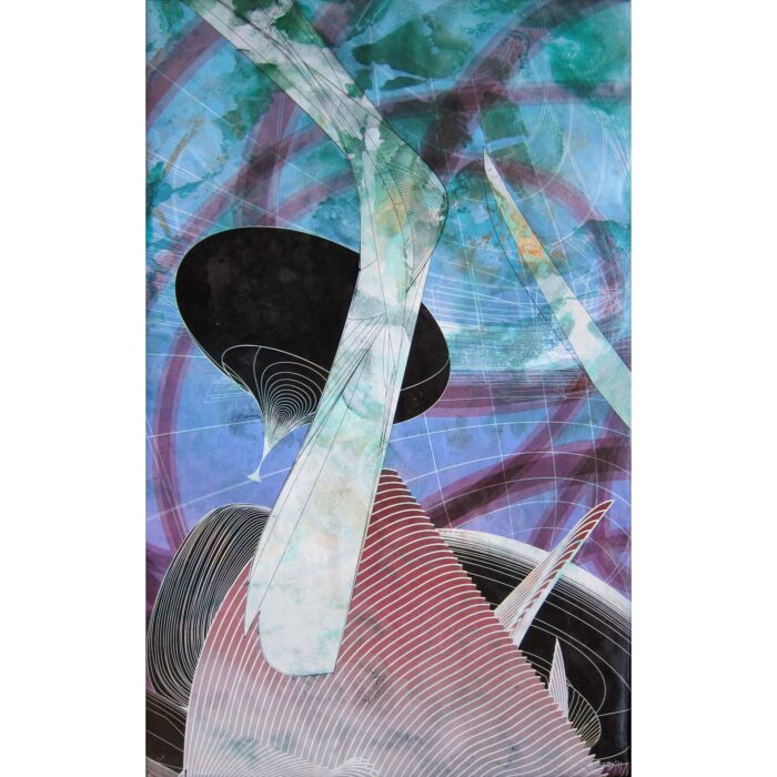 Colin Goldberg, Protocol Unit, 2011. Acrylic and pigment on canvas, 20 x 32 inches.