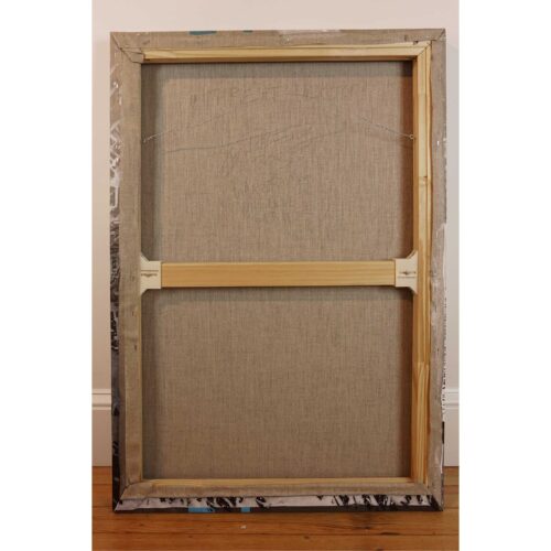 Threat Vector, 2013. Acrylic, spray enamel and pigment on linen. 36×24 inches.