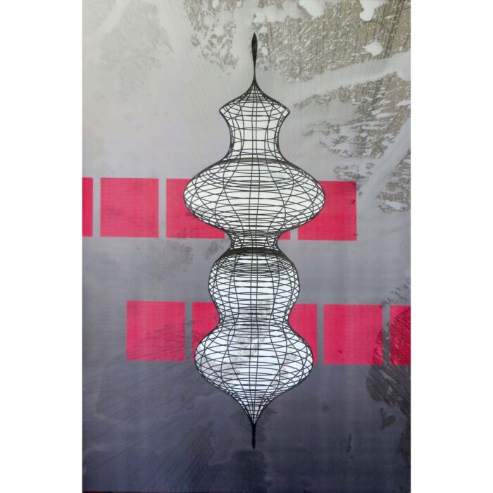Colin Goldberg, Zero Day, 2013. Acrylic, spray enamel and pigment on linen. 36×24 inches.