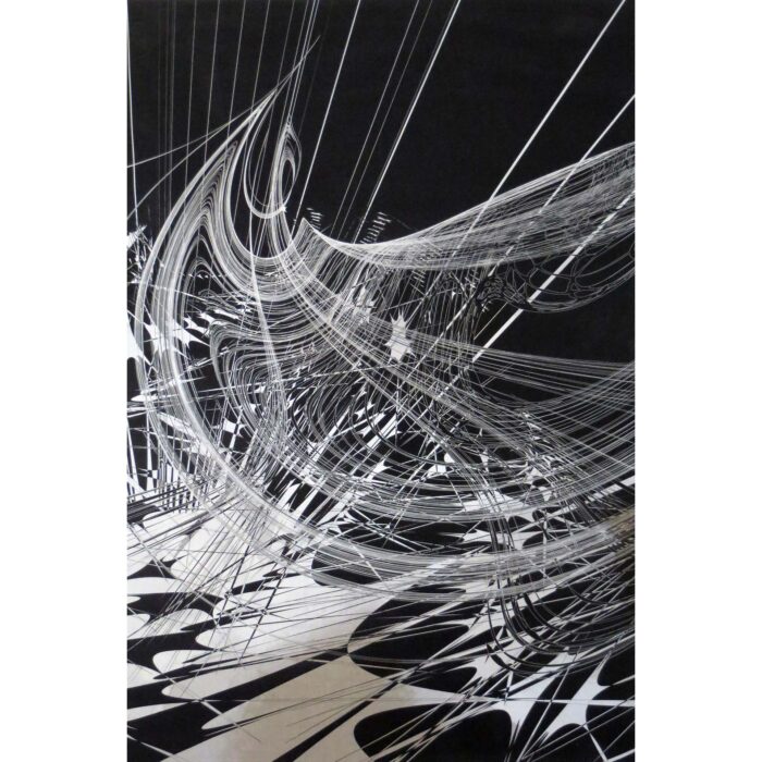 Colin Goldberg, 623 Variation #2, 2014. Acrylic, pearlescent latex glaze and pigment on linen. 48 x 32 inches.