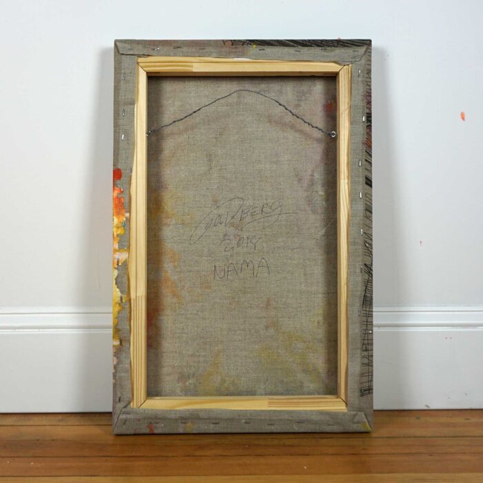 Colin Goldberg, Nama, 2018. India ink and pigment on linen. 24 x 16 inches.