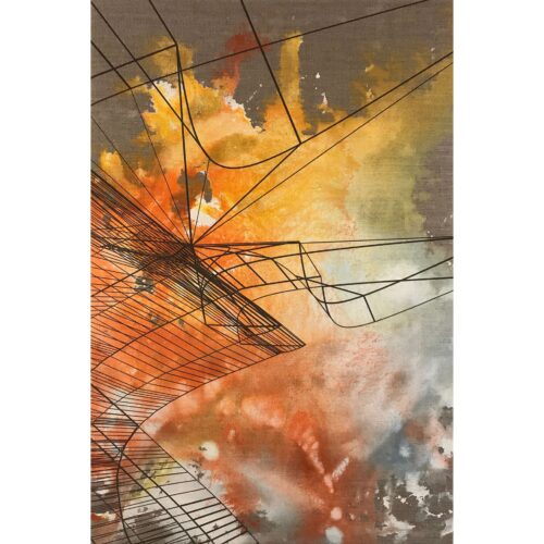 Colin Goldberg, Nama #2, 2018. India ink and pigment on linen. 24 x 16 inches.