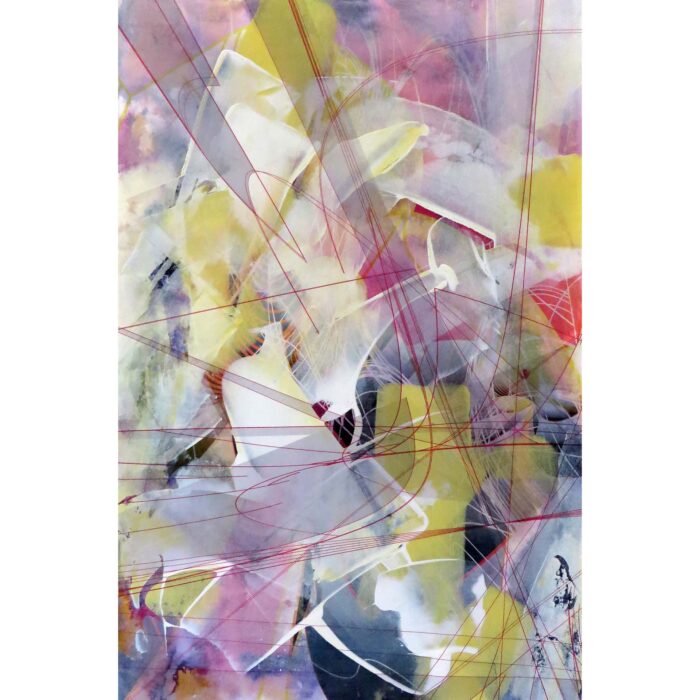 Ab-X/Y, 2015. Acrylic, india ink and pigment on paper. 24×16 in (image size). 30×22 in (paper size). Private collection, Key West, FL.