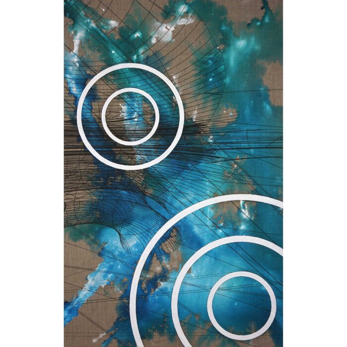 Colin Goldberg, Go, 2018. Oil, India ink and pigment on linen. 38 x 24 inches.