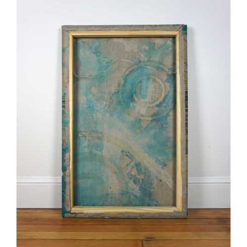 Colin Goldberg, San, 2018. Oil, India ink and pigment on linen. 38 x 24 inches.