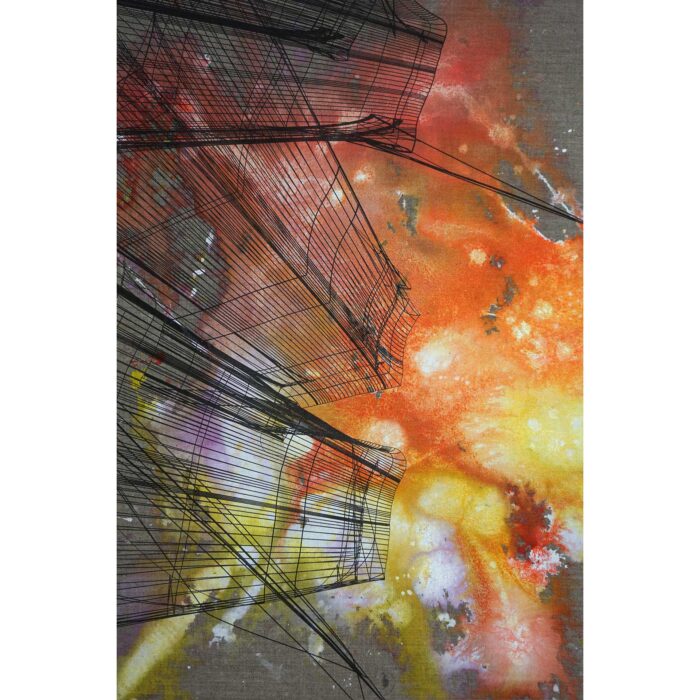 Colin Goldberg, Nama, 2018. India ink and pigment on linen. 24 x 16 inches.