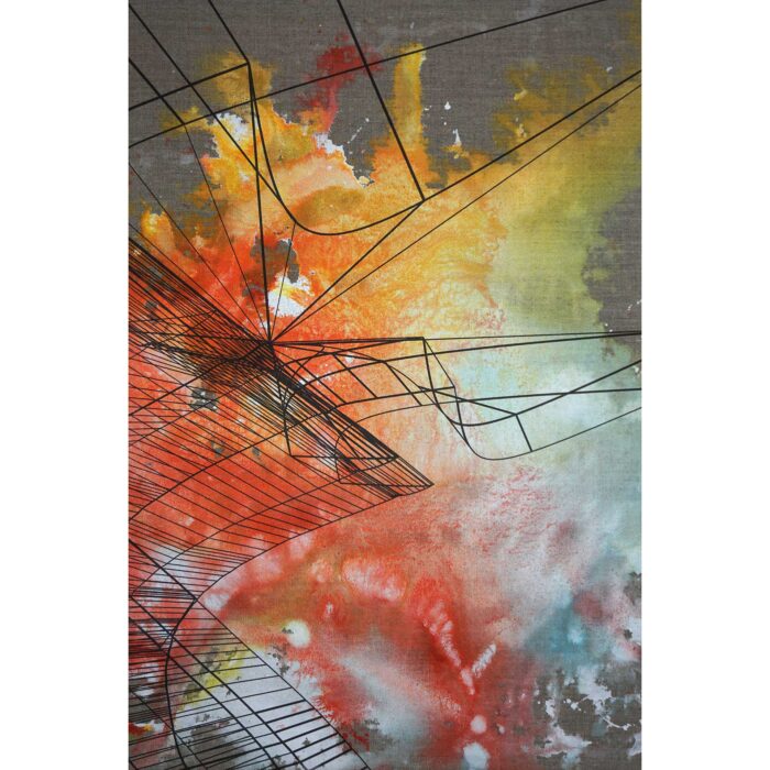 Colin Goldberg, Nama #2, 2018. India ink and pigment on linen. 24 x 16 inches.