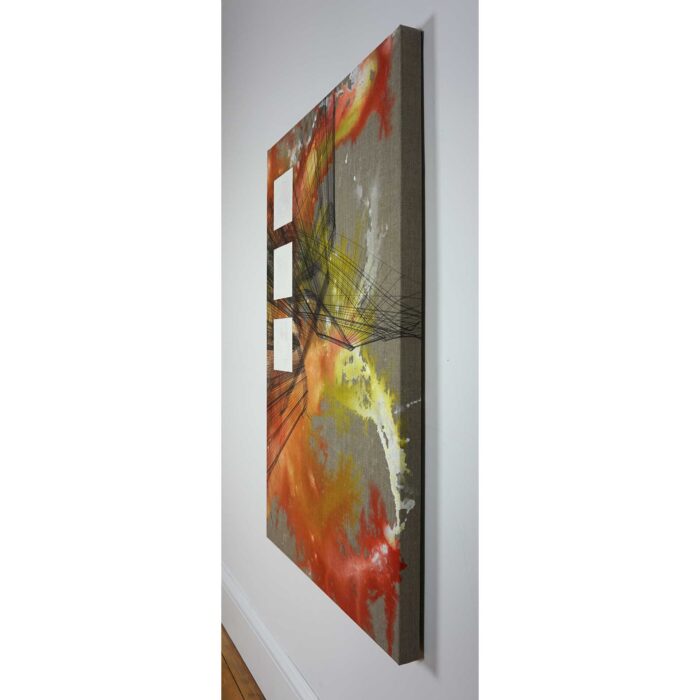 Colin Goldberg, San, 2018. Oil, India ink and pigment on linen. 38 x 24 inches.
