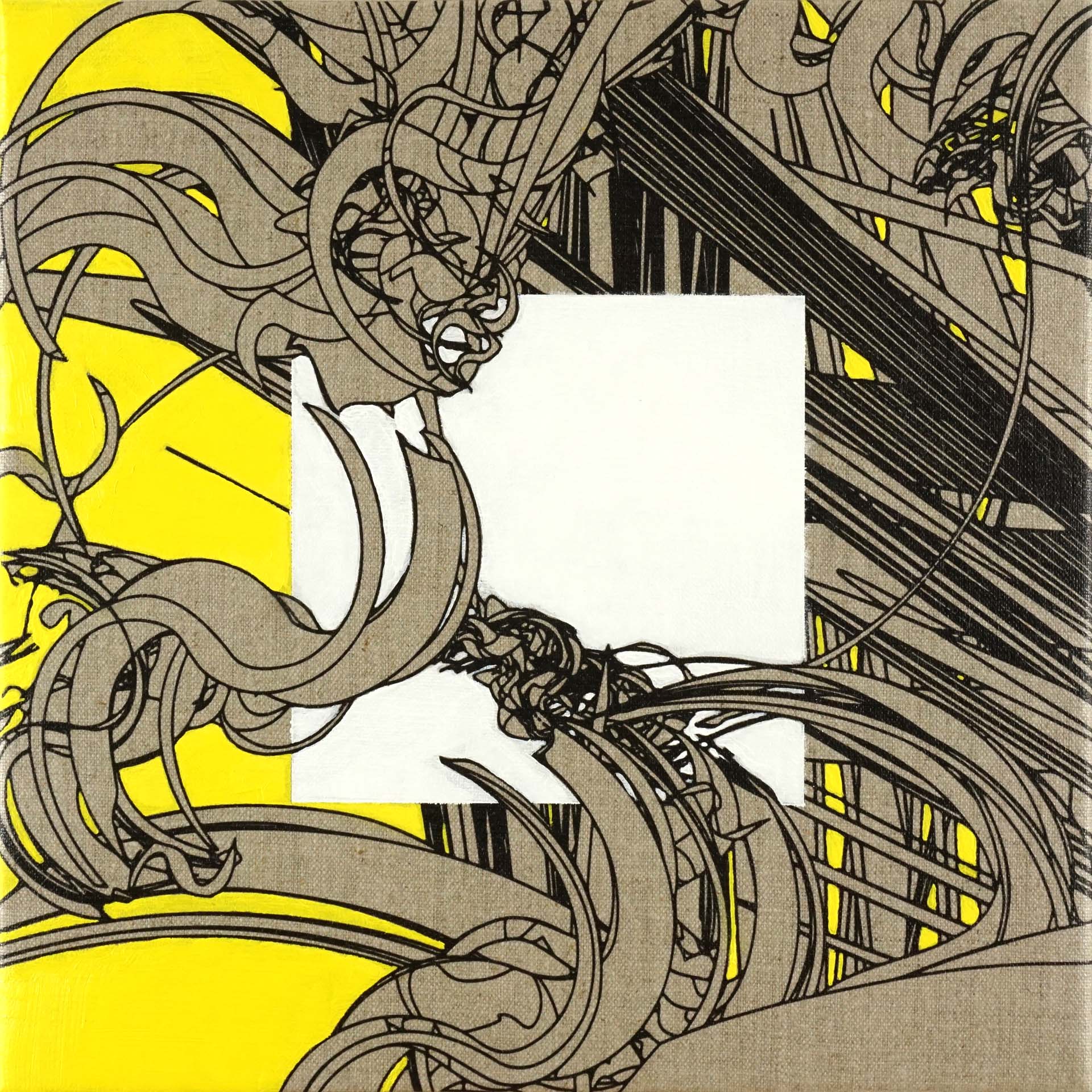 Colin Goldberg, Inverse Biomorphic Study #5 (Cadmium Yellow Pale)