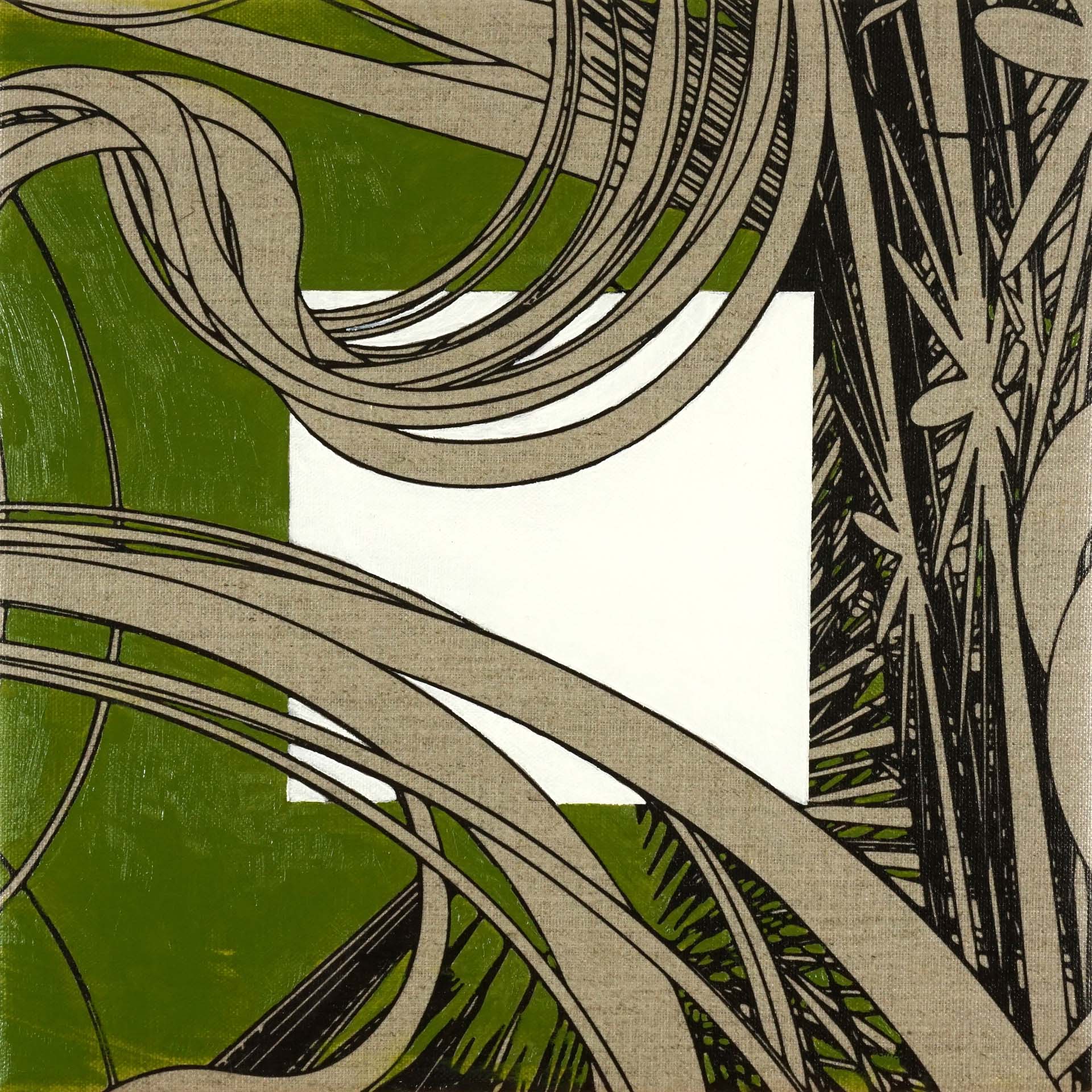 Colin Goldberg, Inverse Biomorphic Study #8 (Green Gold)