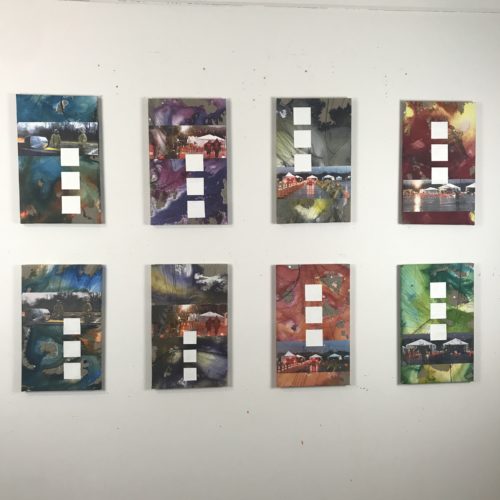 Colin Goldberg, Set of 8 COVID TEST Studies complete (top row: #10, #8, #9, #7, bottom row: #3, #4, #5, #6).