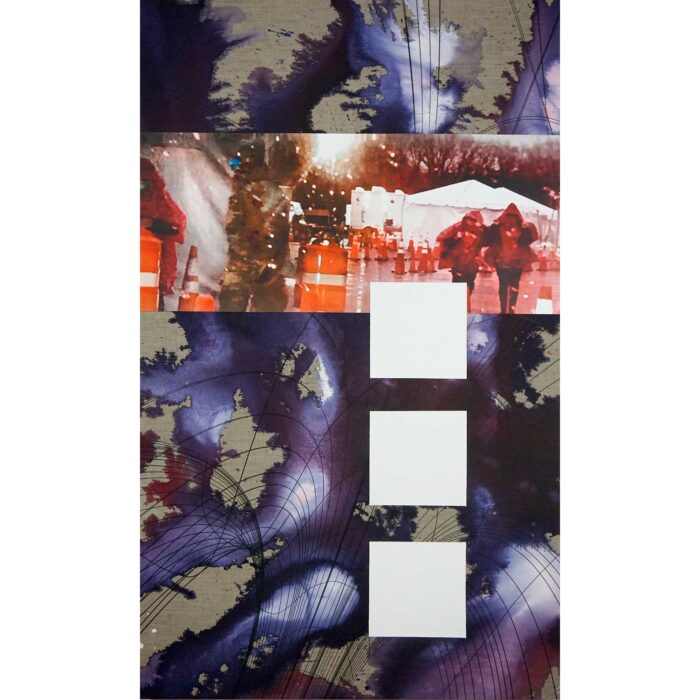 Colin Goldberg, COVID TEST C, 2020. India ink, acrylic and ink on linen. 60 x 36 inches.