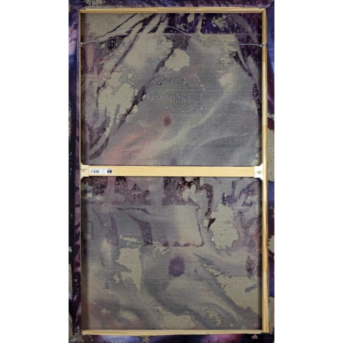 Colin Goldberg, COVID TEST C, 2020. India ink, acrylic and ink on linen. 60 x 36 inches.