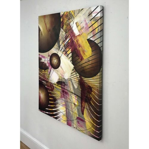 Colin Goldberg, In Orbit, 2020. Acrylic and ink on linen. 48 x 36 inches.