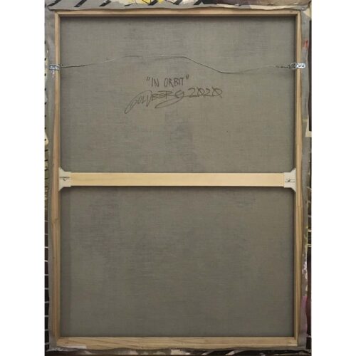 Colin Goldberg, In Orbit, 2020. Acrylic and ink on linen. 48 x 36 inches.