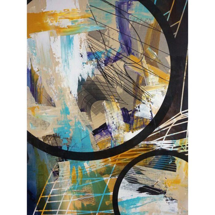 Colin Goldberg, Portals #2, 2020. Acrylic and ink on linen. 48 x 36 inches.