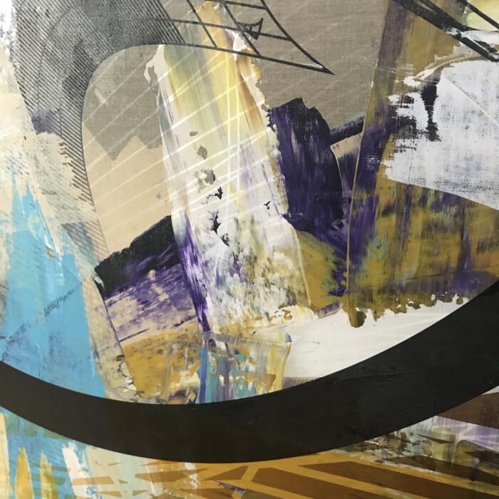 Colin Goldberg, Portals #2, 2020. Acrylic and ink on linen. 48 x 36 inches.